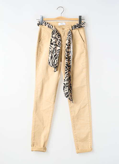 Pantalon slim poches beige LE TEMPS DES CERISES femme
