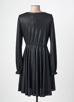 Robe courte coupe fluide manches longues noir ESPERANCE femme