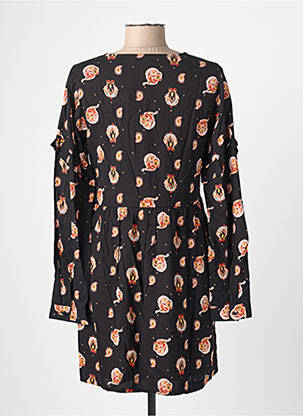 Robe courte coupe fluide manches longues noir LES TROPEZIENNES PAR M.BELARBI femme
