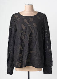 Blouse col rond manches longues noir SOYACONCEPT femme