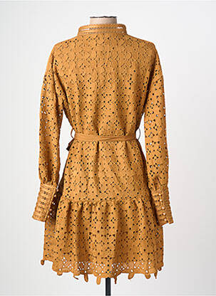 Robe courte manches longues manches longues beige LM LULU femme
