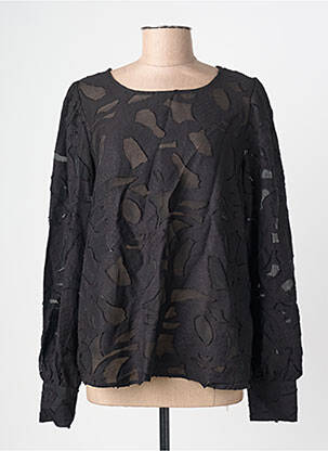 Blouse col rond manches longues noir SOYACONCEPT femme