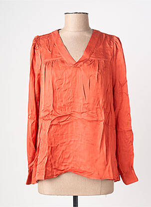 Blouse manches longues manches longues orange LE TEMPS DES CERISES femme