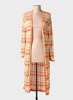 Gilet manches longues manches longues orange SURKANA femme