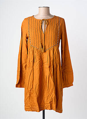 Robe courte coupe évasée manches longues marron LES TROPEZIENNES PAR M.BELARBI femme