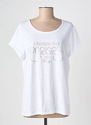 Top manches courtes manches courtes blanc LE TEMPS DES CERISES femme