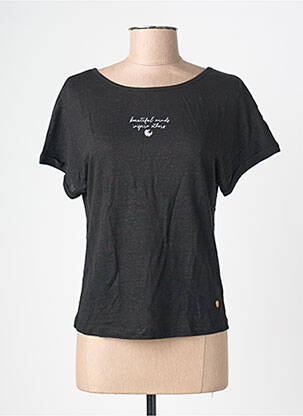 Top manches courtes manches courtes noir LES TROPEZIENNES PAR M.BELARBI femme