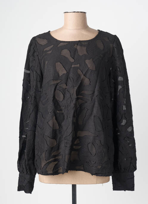 Blouse col rond manches longues noir SOYACONCEPT femme