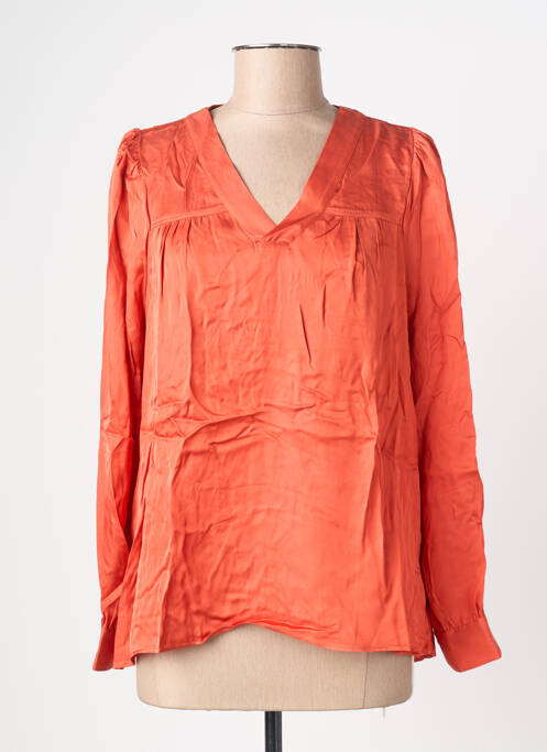 Blouse manches longues manches longues orange LE TEMPS DES CERISES femme
