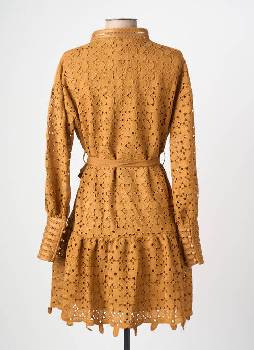 Robe courte manches longues manches longues beige LM LULU femme