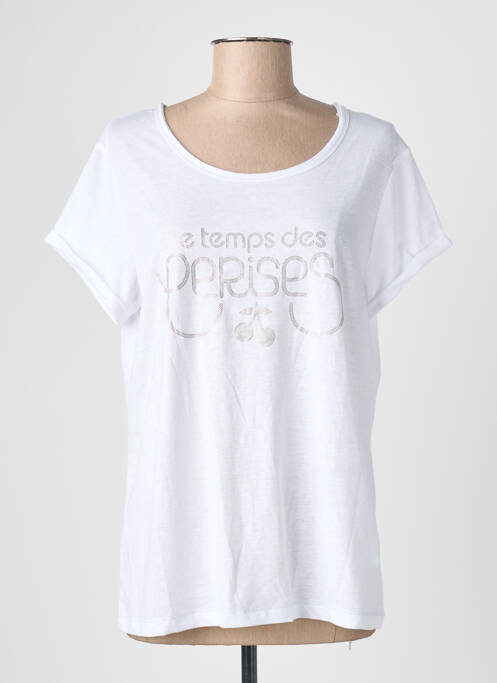 Top manches courtes manches courtes blanc LE TEMPS DES CERISES femme