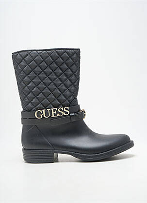 Bottines/boots tissage satiné talon plat jusqu'à 3cm noir GUESS femme