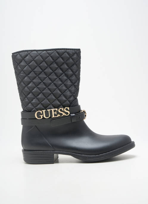 Bottines/boots tissage satiné talon plat jusqu'à 3cm noir GUESS femme