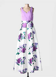 Robe longue imprimé fleurs sans manche violet PROMLIFE femme