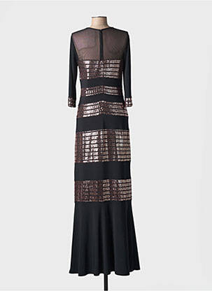 Robe longue manches longues manches longues noir JOSEPH RIBKOFF femme