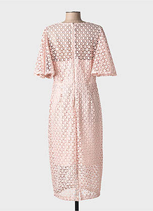Robe mi-longue manches 3/4 manches 3/4 rose JOSEPH RIBKOFF femme