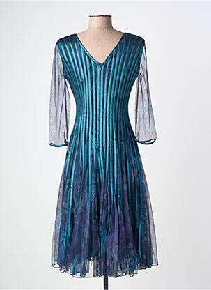 Robe mi-longue manches 3/4 manches 3/4 vert PROMULIAS femme