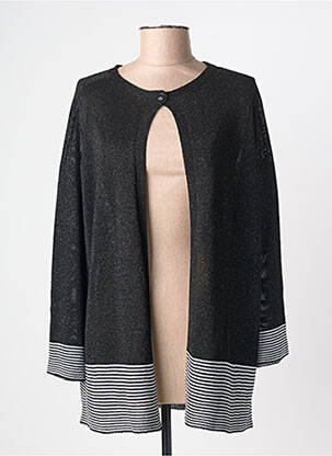 Gilet manches longues col rond noir VOYAGE BY MARINA RINALDI femme