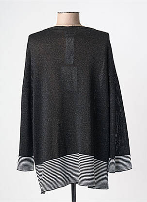 Gilet manches longues col rond noir VOYAGE BY MARINA RINALDI femme