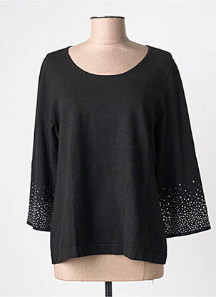 Pull coupe droite manches 3/4 noir MARINA RINALDI femme