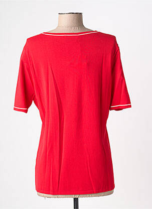 Pull coupe cintrée manches courtes rouge MARINA RINALDI femme