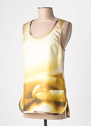 Top coupe fluide sans manche beige MAX MARA femme