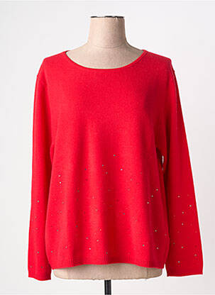 Pull resserrée sur le bas manches longues rouge MAUD & SACHA femme