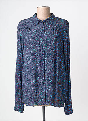 Chemisier coupe droite manches longues bleu ARMOR LUX femme