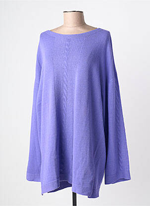 Pull tunique stretch manches longues violet MARINA RINALDI femme