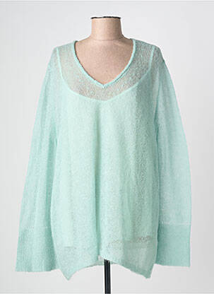 Pull col v manches longues vert MARINA RINALDI femme