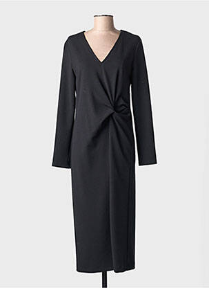 Robe longue manches longues manches longues noir JOSEPH RIBKOFF femme