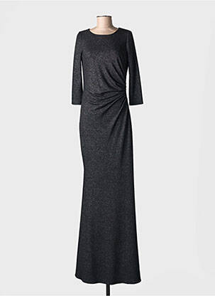 Robe longue manches longues manches longues noir WEILL femme