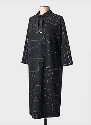 Robe mi-longue manches 3/4 manches 3/4 noir JOSEPH RIBKOFF femme