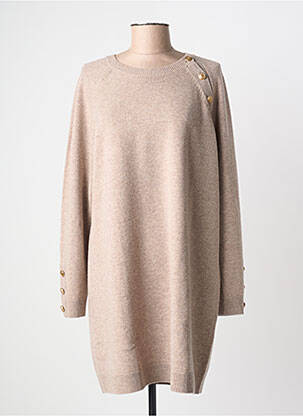 Robe pull tissage chiné manches longues beige GERARD DAREL femme