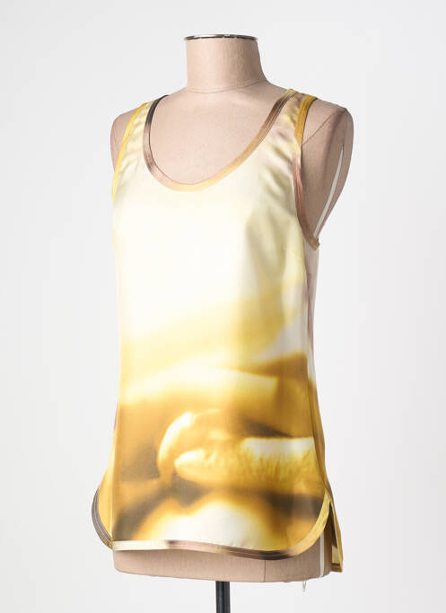 Top coupe fluide sans manche beige MAX MARA femme