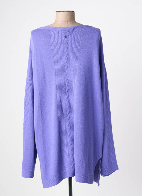 Pull tunique stretch manches longues violet MARINA RINALDI femme