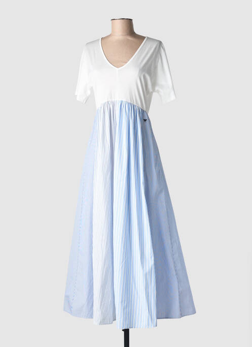 Robe longue manches courtes manches courtes bleu WEEKEND MAXMARA femme