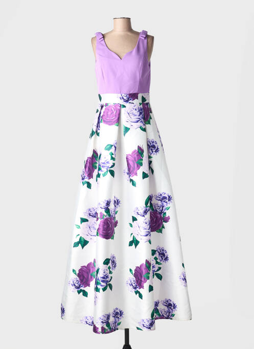 Robe longue imprimé fleurs sans manche violet PROMLIFE femme