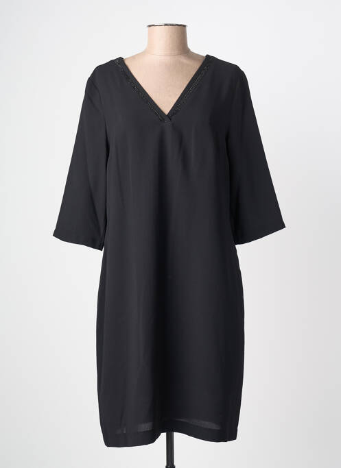 Robe mi-longue manches 3/4 manches 3/4 noir FUEGO1 femme