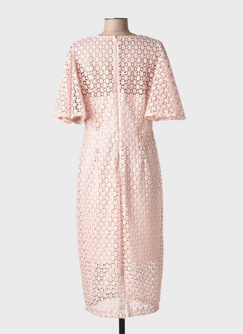 Robe mi-longue manches 3/4 manches 3/4 rose JOSEPH RIBKOFF femme