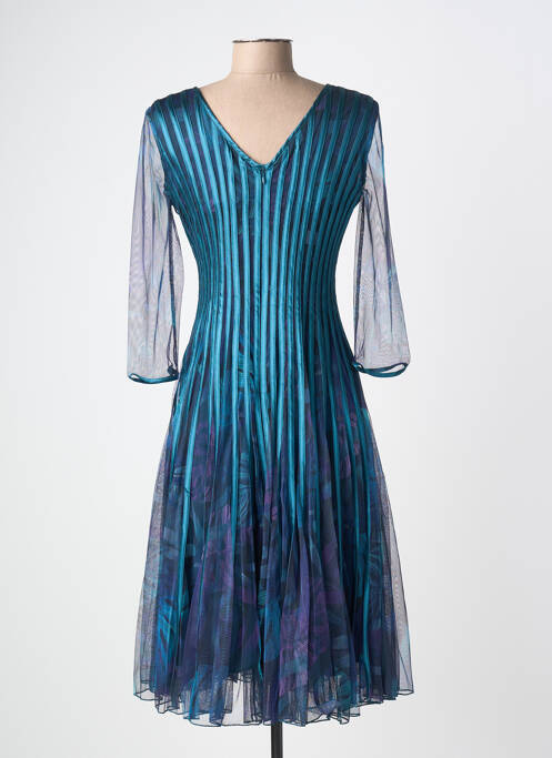 Robe mi-longue manches 3/4 manches 3/4 vert PROMULIAS femme