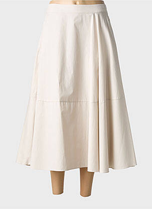 Jupe longue fermeture zippée au dos beige MAX MARA femme