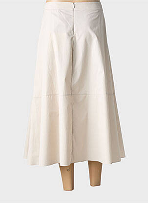Jupe longue fermeture zippée au dos beige MAX MARA femme