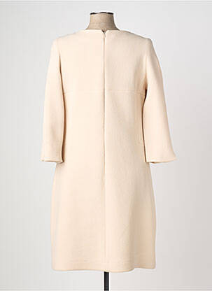 Robe mi-longue tissage crêpe manches longues rose WEILL femme