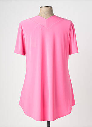 Top tissage jersey manches courtes rose JOSEPH RIBKOFF femme