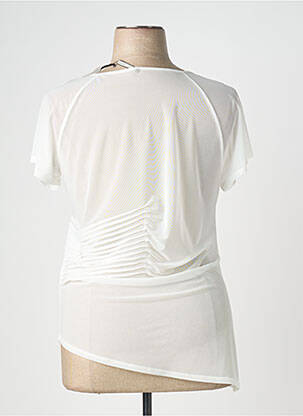 Top stretch manches courtes blanc INDIES femme