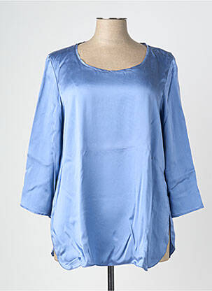 Blouse col rond manches longues bleu MARINA RINALDI femme
