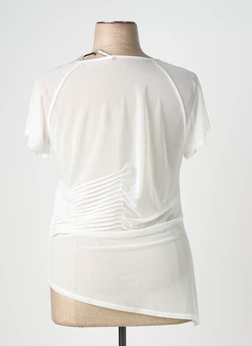 Top stretch manches courtes blanc INDIES femme