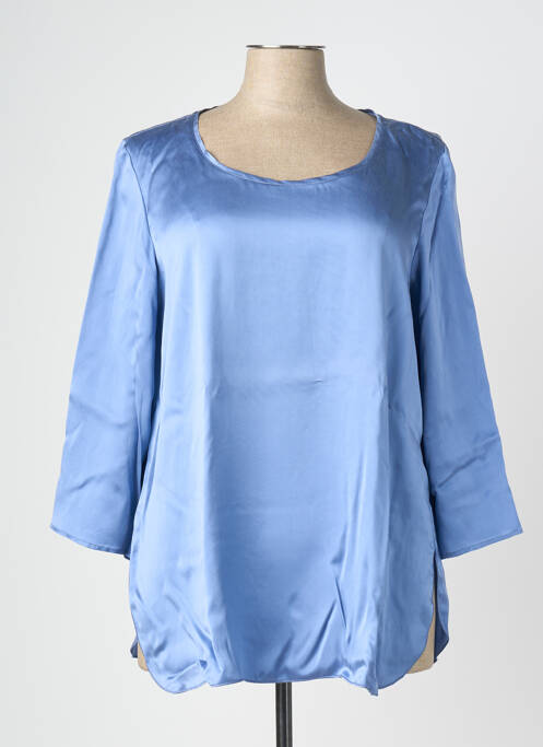 Blouse col rond manches longues bleu MARINA RINALDI femme