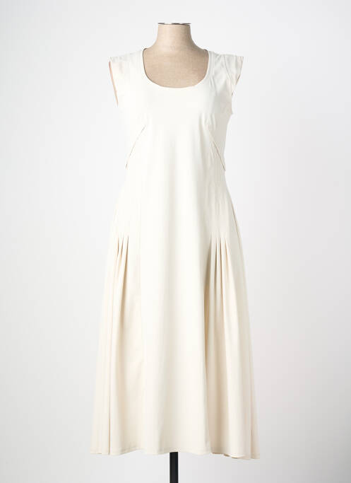 Robe longue sans manche sans manche beige INDIES femme